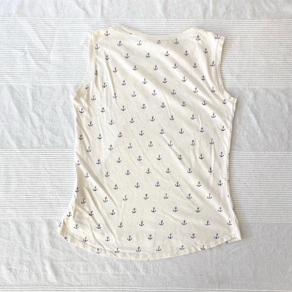 Kenar Linen Blend Anchor Print Tank Top - Picture 8 of 9